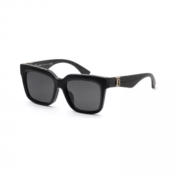 Burberry BE4419F300187 dame solbriller, firkantet, sort stel, grå glas, 54 mm