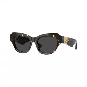 Burberry BE4423-410687 dame cat-eye solbriller, mørkebrunt havanna-stel, brune gradientglas, 52 mm