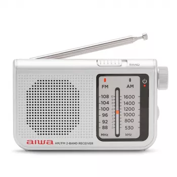 AIWA RS-55/SL bærbart analogt AM/FM-lommeradio, grå