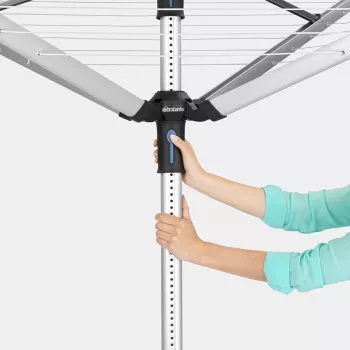 Brabantia tørrestativ Lift-O-Matic 50 m, Metallic Grey