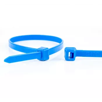 WKK blå kabelbånd 100 x 2,5 mm, 100 stk., polyamid 6.6 11032671