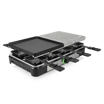 Tristar RA-2747 raclette med sliplet belægning, kontrollampe, grillfunktion, sort, sten