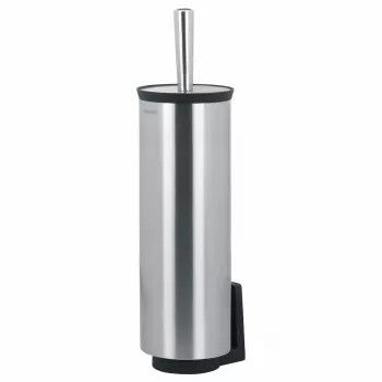 Brabantia ReNew toiletbørste og holder, matstål, vægmonteret eller fritstående, udskifteligt børstehoved