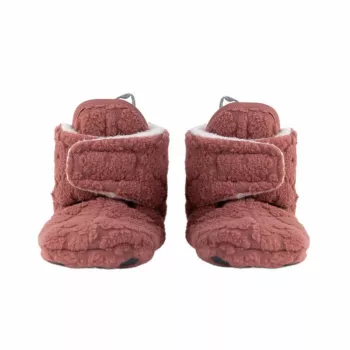 Lodger Slipper Folklore fleece babysko, 12-18 måneder, Rosewood