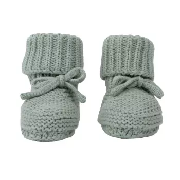 Lodger Slipper strikke-babysko silke 0-6 måneder
