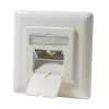 DSIT DC-Wall-In-STP6-I Flush-Mount Cat. 6 Shielded Double RJ45 Outlet, Ivory