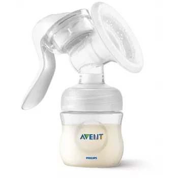 Philips Avent Lotus håndmalkepumpe med 125 ml flaske