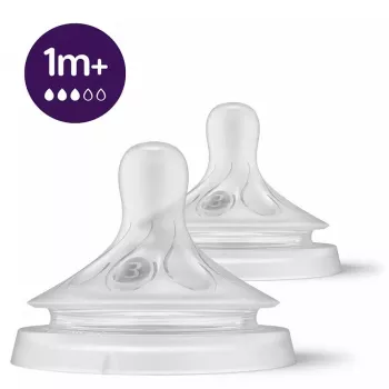 Philips Avent Natural Response silikonesut mellemflow 1M+ (2-pak)