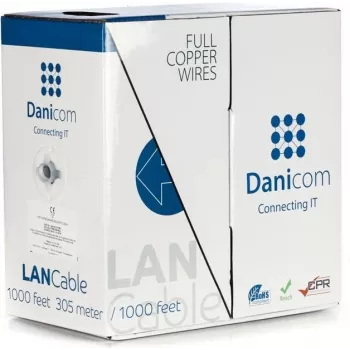DSIT DANICOM CAT5E UTP 305m massivleder LSZH (Eca) kabel DC-UTP5E-305S-ECA