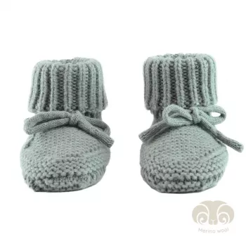 Lodger Slipper Folklore merinould-babysko, silke, 0-6 måneder