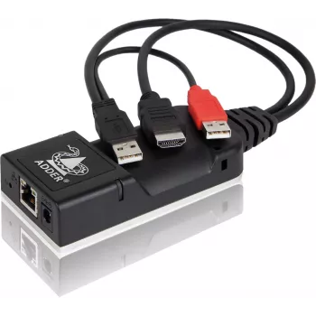 ADDER ALIF101T-HDMI KVM over IP-transmitter - HDMI, USB, lyd, Cat5e/Cat6/Cat7, 2560x1600@60Hz, sort aluminium
