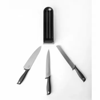 Brabantia Tasty+ knivblok-sæt til skuffen, mørkegrå, 3 knive