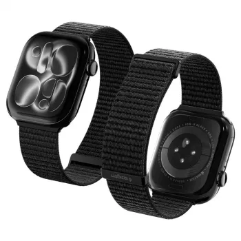 Spigen WBF01 armbånd til Apple Watch 8/9/10/11/SE/Ultra (44/45/46/49 mm), sort