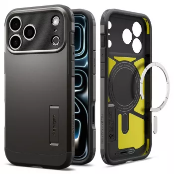 Spigen Tough Armor T MagSafe-cover til iPhone 17 Pro / 18 Pro - Gunmetal