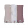 Lodger Swadler Solid matcha bomuldsvikle, rose, 70x70 cm, 3 stk.