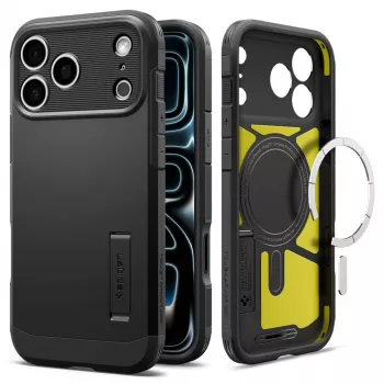 Spigen Tough Armor T MagSafe-cover til iPhone 18 Pro / 17 Pro – sort