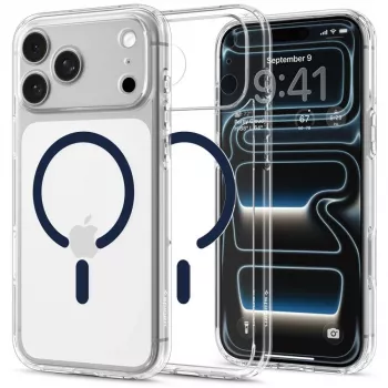 Spigen Ultra Hybrid MagSafe-cover til iPhone 17 Pro Max / 18 Pro Max - Transparent/Dybblå