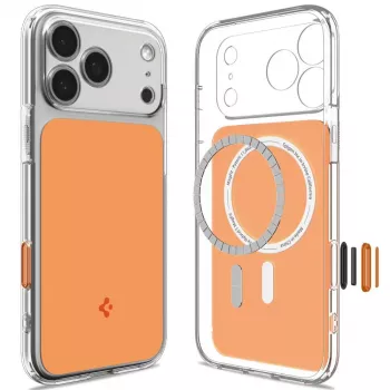 Spigen Ultra Hybrid T Mag MagSafe-cover til iPhone 17 Pro Max / 18 Pro Max – Skinnende orange
