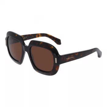 Ferragamo SF2068SE-242 dame cat-eye solbriller, Havanna/brun gradient, 54 mm