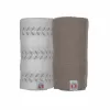 Lodger Swaddler Solid Matcha bomuld musselin svøb, Birch/Buffalo, 110x110 cm, 2-pak