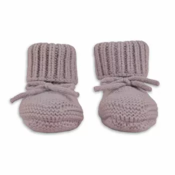 Lodger Slipper Merino Wool babysko, rose, 0-6 måneder