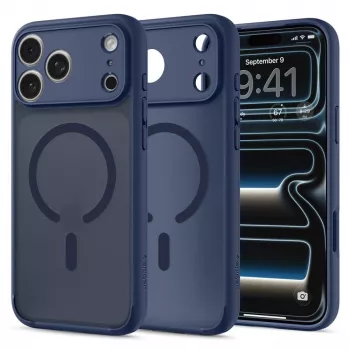 Spigen Ultra Hybrid MagSafe cover til iPhone 17 Pro / 18 Pro – Frost Deep Blue