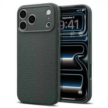 Spigen Liquid Air cover til iPhone 18 Pro Max / 17 Pro Max - Abyss Green