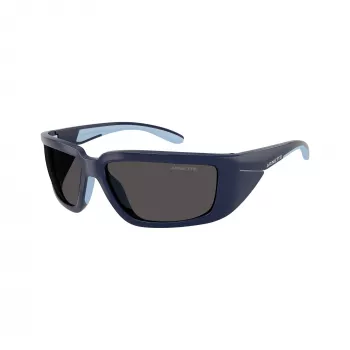 Arnette AN4355-275987 herre rektangulære solbriller, matsort stel, grå linser, 62-16-125 mm