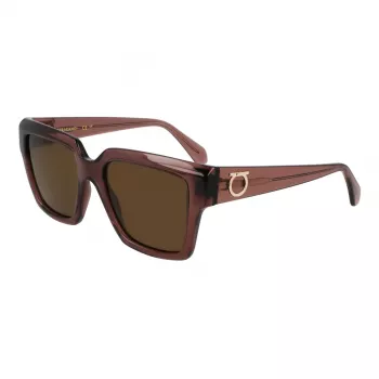 Ferragamo damesolbriller SF2014S-511 firkantede, Havana-stel, gradientbrune glas, 54mm