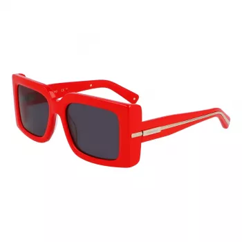 Ferragamo SF2032S-600 dame cat-eye-solbriller, rødt stel, grå gradientglas, 55/19/140 mm