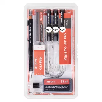 ARISTO mg1 pro Studio teknisk tegning tuschpen-sæt sort (AR64150)