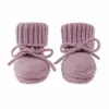 Lodger hjemmesko merinould baby booties, Mauve, 0-6 måneder