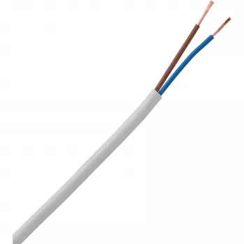 HEINRICH KOPP H03VV-F 2 x 0,75 mm² hvid fleksibel PVC-kabel 10 m 151510843