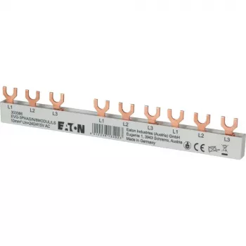 Eaton 3-faset gaffelkamskinne 10mm² 6 moduler 63A EVG3PHAS/N/6MODUL/LS 303366
