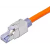 Wirewin WKS FK RJ45 KAT6A feltmonterbar RJ45-stik, Cat6A, skærmet, værktøjsfri, zinkstøbegods, guldkontakter, til 22-24 AWG, 6-9mm kabel