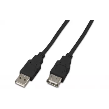 Wirewin USB A-A MF 0.15 SW USB 2.0 Extension Cable, 0.15 m, Black