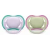 Philips Avent Ultra Air sutter 0-6 måneder, 2-pak, pige rosa/lilla, SCF085/24