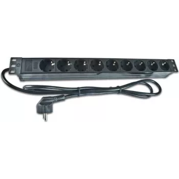 Wirewin 19 inch 1U Power Distribution Unit with 9 Schuko Sockets (NVL9)