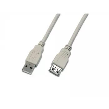 Wirewin USB 2.0 forlængerkabel A han til A hun 5m grå USB A-A MF 5.0 GR