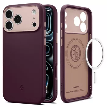 Spigen Nano Pop Mag MagSafe-cover til iPhone 18 Pro Max / 17 Pro Max – Burgundy Bean