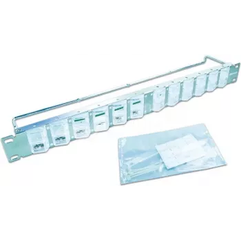 Wirewin højkvalitets 24-port keystone-modul blindpanel, 0° eller 45° vinkeljusterbart keystone-system (WKS PANEL 24 DYN ANG)