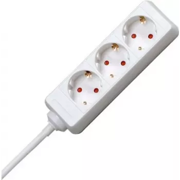 HEINRICH KOPP 3-vejs stikdåse med 45° vinklede stikdåser, 3m kabel H05VV-F 3G1.5mm², 16A, 250V, sort 128688650