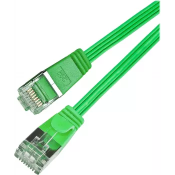 Wirewin Cat.6 Slim patchkabel, STP (PIMF), 0,1 m, grøn PKW-STP-SLIM-KAT6 0.1 GN