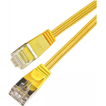 Wirewin Cat.6 SLIM patchkabel, STP(PIMF), 0,75 m, gul (PKW-STP-SLIM-KAT6 0.75 GE)