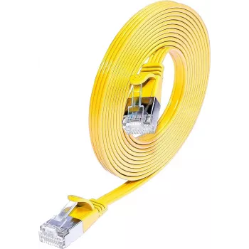 Wirewin Cat.6 SLIM patchkabel, STP(PIMF), 0,75 m, gul (PKW-STP-SLIM-KAT6 0.75 GE)