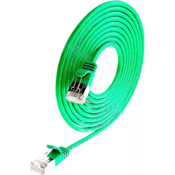 Wirewin Triotronik PKW-LIGHT-STP-K6 1.0 GN Cat6 STP Patch Cable, RJ-45 Male to Male, 1 m, Green