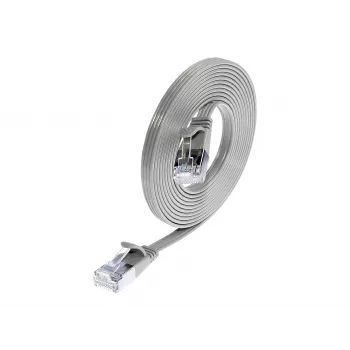 Wirewin Triotronik Cat 6 10m RJ-45 Male/Male U/FTP (STP) Gray Slim Patch Cable PKW-STP-SLIM-KAT6 10.0