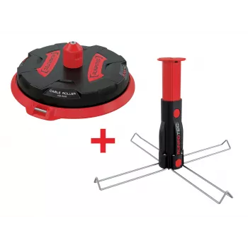 Runpotec Professional kabelafruller med multifunktionsdorn-sæt 10174
