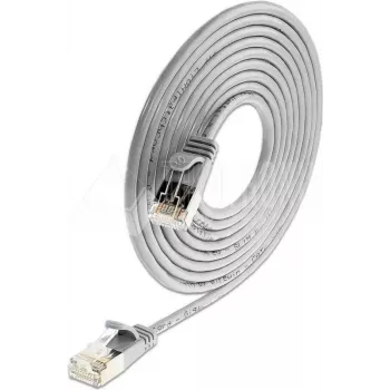 Slim Wirewin Triotronik PKW-LIGHT-STP-K6 15.0 Cat6 S/FTP Patch Cable, RJ45 Male to Male, Copper, 15 m, Black