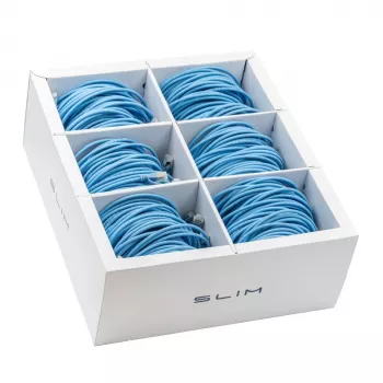 Wirewin SLIM KAT6A 10 Gigabit Light Patch Cable, 2.0 m, U/FTP, Ø 3.8 mm, Blue, 60-Pack (SLIM-LS-K6A 2.0 BL 60)
